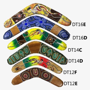 Aboriginal Handpainted Animal Dot Boomerang 12 Inch - Boomerang Animals