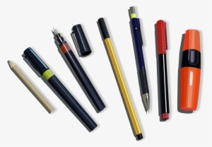 Original Watercolor & Ink - Pens And Pencils Png