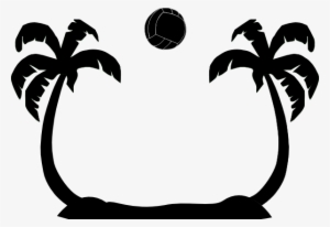 Small - Beach Silhouette Clip Art