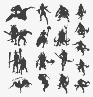 Dota 2 Silhouettes By Imkb-d5zfld3 - Dota 2 Heroes Vector