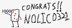 Congrats On 1k Nolic0321 - Calligraphy