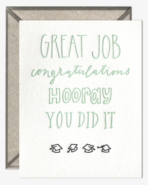 Congrats Graduate Letterpress Greeting Card With Envelope - Gambar Greeting Card Graduation