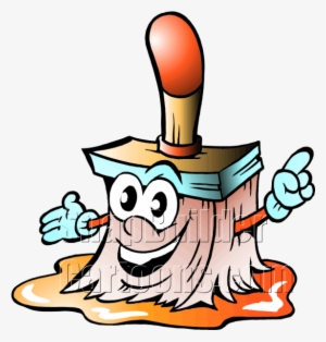 Paint Brush Face Svg Transparent - Paint Brush With Face