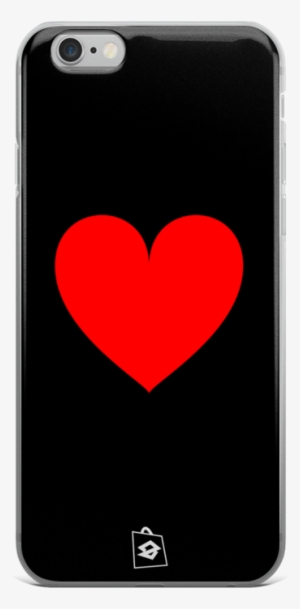 Iphone 6/6s, 6/6s Plus Case Red Heart On Black Background - Iphone 6s