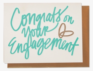 Congrats On Your Engagement Letterpress Card