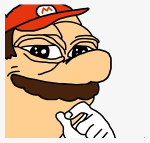 View Samegoogleiqdbsaucenao Smug Mario , - Pepe The Frog Black And White