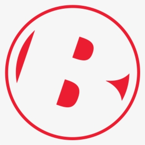 Badge Transparent Red Outline - Red
