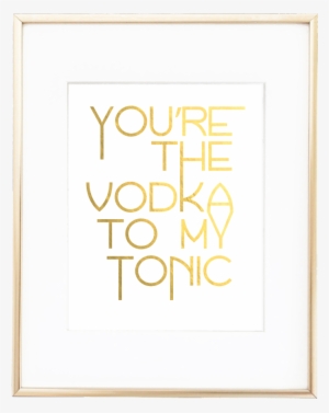 Vodka Gold Foil Print - Picture Frame