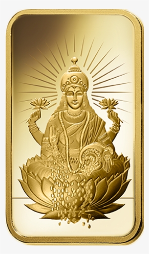 Lakshmi 5 Gram Gold Bar - Actual Size Of 1oz Gold Bar