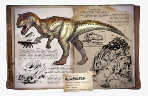 Drawn Dinosaur Ark Dino - Ark Survival Evolved Allosaurus Dossier