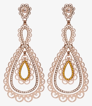 Shiyaya Earring Stud Teardrops Rose Gold, Light Peach - Clip On Gold Earrings