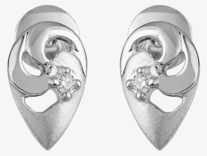 Teardrops Stud Earring - Silver