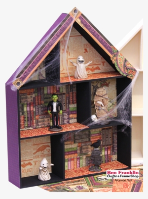 Use This Unfinished Wooden House Shadow Box To Decorate