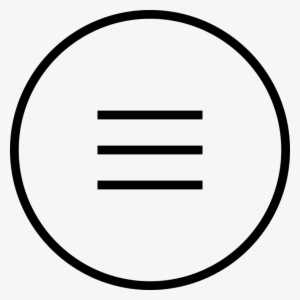 Menu Thin Circular Outlined Button - Circle