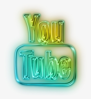 Youtube Logo 2010 Neon Led Blue Green Yellow Freetoedit - Youtube Logo Png Neon