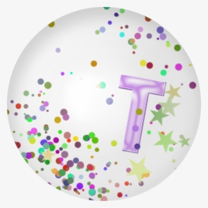 T Confetti Marbles - Letter