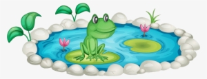 Animals Free Download Huge Freebie For - Frog In A Pond Clip Art