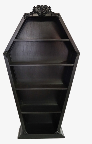Coffin Shelf - Black - Coffin Bookcase