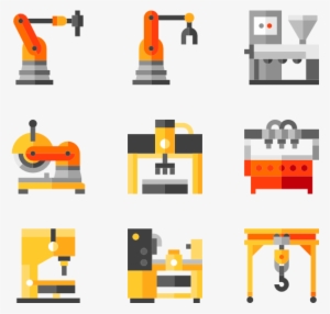 Factory Machinery Set - Machine Vector Png