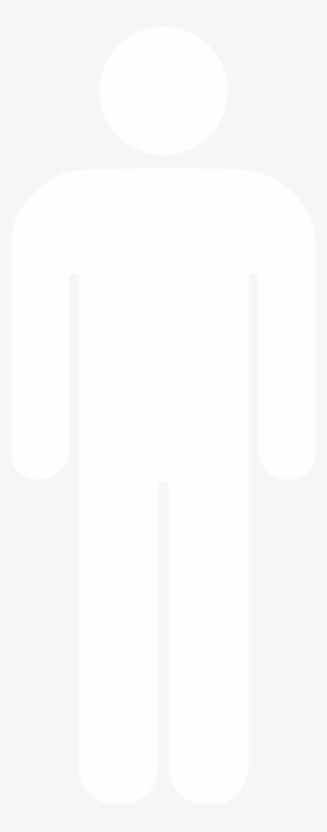 Person Icon Light - White Male Bathroom Sign