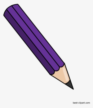Purple Pencil Clip Art - Purple Pencil Clipart
