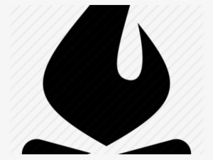 Campfire Icon - Monochrome