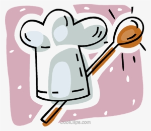 Chef's Hat And Spoon Royalty Free Vector Clip Art Illustration - Cappello Cuoco Clipart