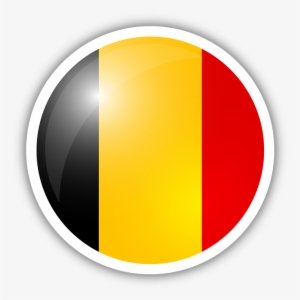 Belgium Flag Circle Sticker - Belgium Flag Circle