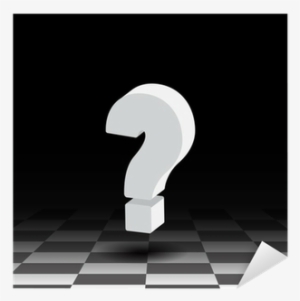 3d Question Mark On A Background Of The Chess Floor - Question Mark