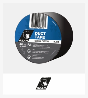 Bear Pvc Duct Tape Multi Purpose Black 48mm X 30m - 24mm X 50m General Purpose Masking Tape