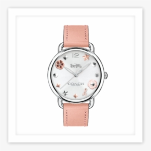 You Are Here - Coach Delancey Leather Strap Watch
