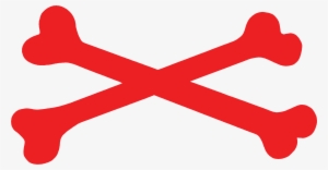 Red Cross Bones With Transparent Background