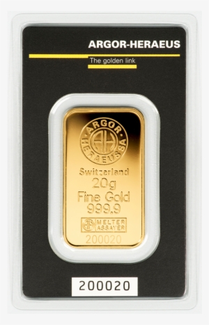 Argor-heraeus 20gr Gold Bar - Argor Heraeus 20 Gram Gold Bar