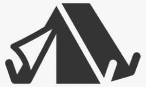 Camping Tent Open Flap - Transparent Icon Tent