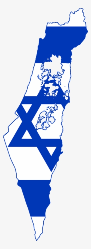 Israeli Flag Png - Israel Map With Flag
