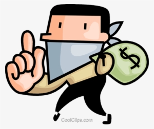 Bank Robber Royalty Free Vector Clip Art Illustration - Bank Robber Png