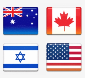 Australia, Canada, Israel, Usa Flags - India Us And Israel