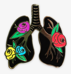 Lung Enamel Pin