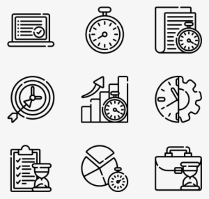 Time Management 30 Icons - Customer Service Line Icon