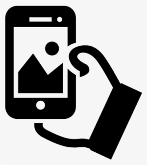 Hand Holding Cellphone To Take A Selfie Vector - Take A Picture Icon
