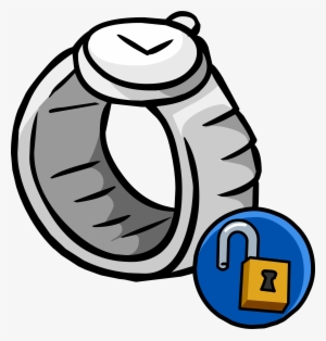 Silver Watch Unlockable Icon - Club Penguin Mp3000