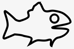 Beautiful Outline Picture Of Fish Simple Fish - Fish Outline Png
