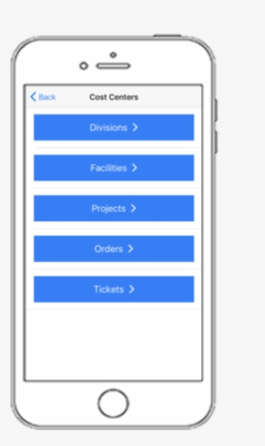 True Time Cost Center On Iphone Outline - Construction