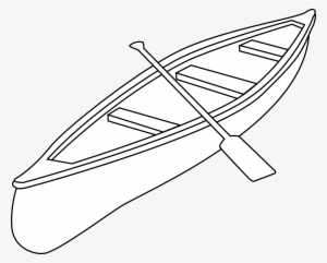 Free Canoe Clip Art Black And White Outline - Canoe Clipart Black And White