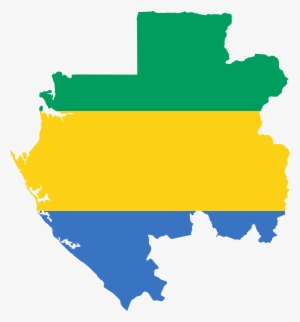 Gabon - Gabon Map With Flag