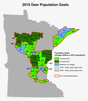 2015 Deer Goal Map - 2018 Minnesota Bear Population
