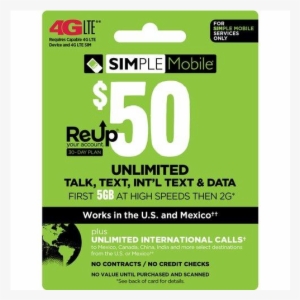 Auction - Simple Mobile - Prepaid Airtime Card
