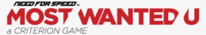 Nfs Mw Wiiu Logo - Nfs Most Wanted Logo Png