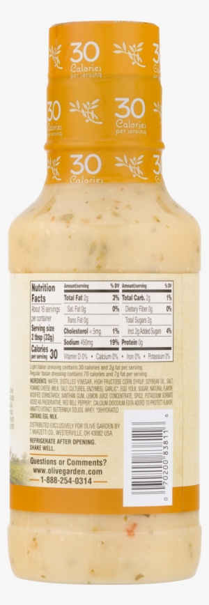 Olive Garden Light Italian Dressing 16 Fl - Olive Garden Light Dressing Nutrition