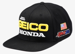 100% Hat Snpbk Geico/100% Bk 20900 001 01 Part Number - 100% Cap Geico Honda Podium Black
